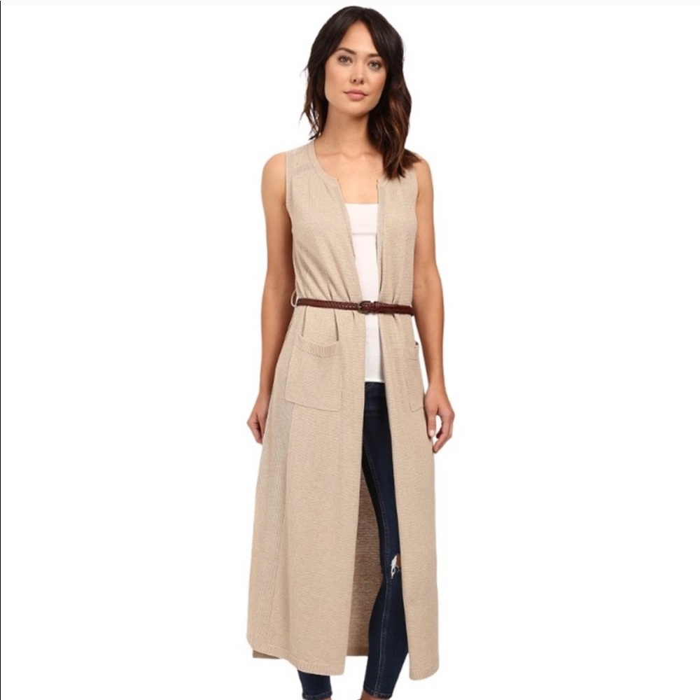 Splendid Prescott Long Knit Vest with Belt